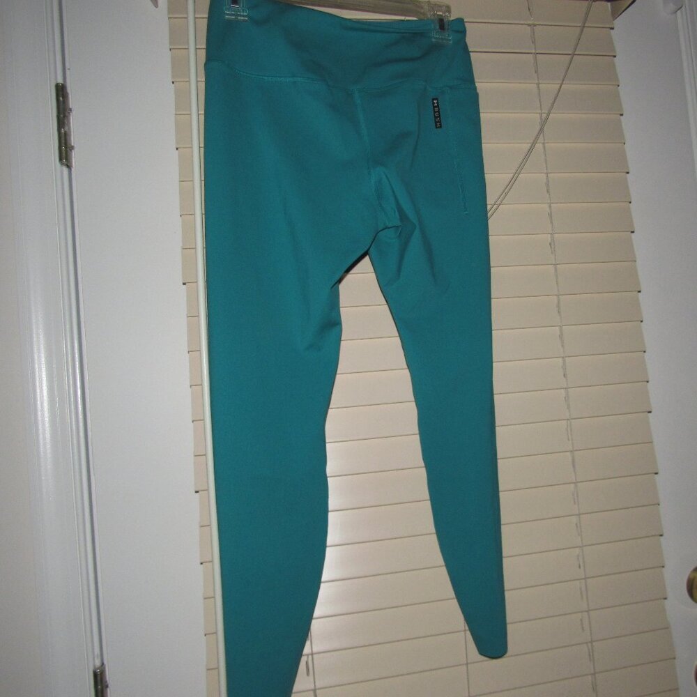 Under Armour UA Rush Teal High-Rise Performance Leggings Athleisure Chic Size M - Picture 5 of 7